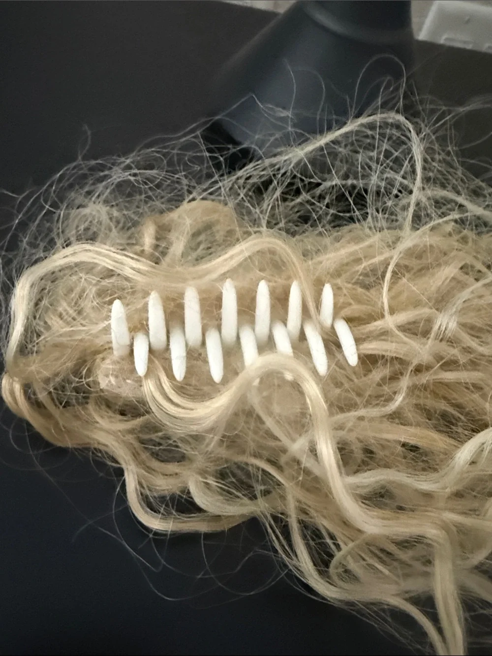Blonde Curly Women's Hair Extension Piece